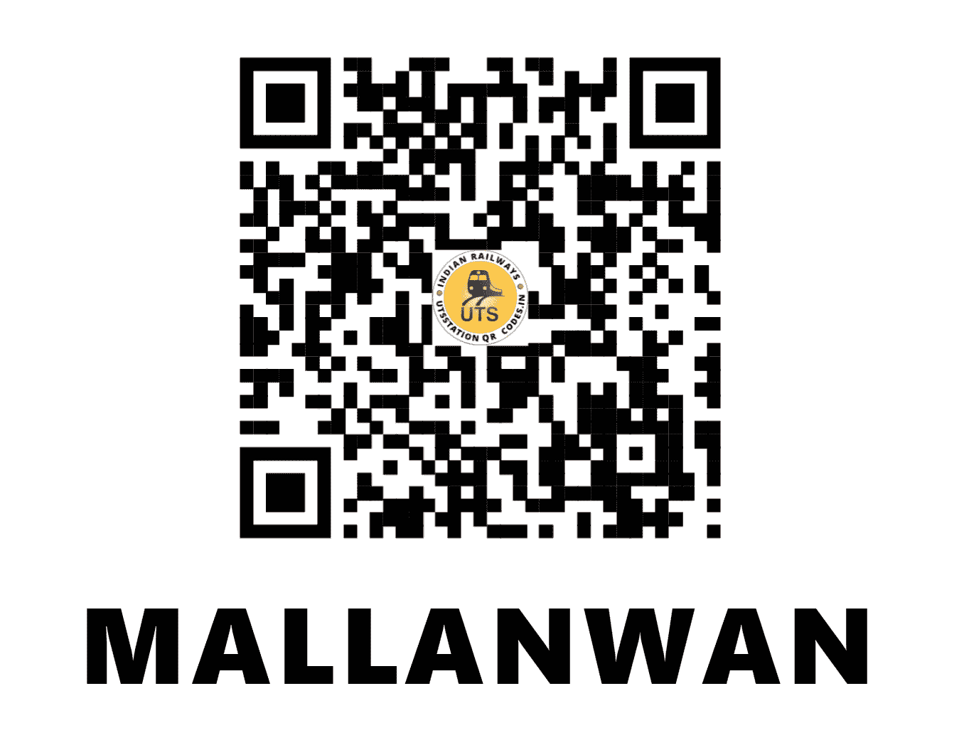 UTS QR Code for MALLANWAN - MLW (NR - UTTAR PRADESH)